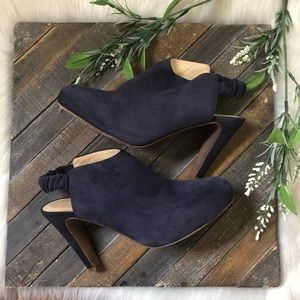 See by Chloe Purple Suede Sabot Heels Booties